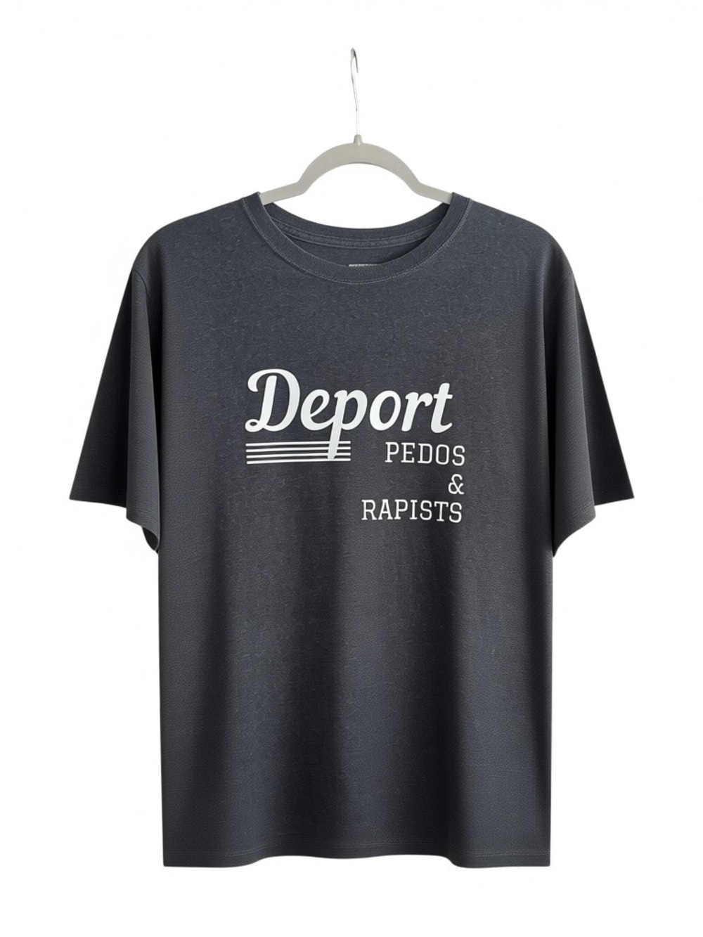 Jerzees Black Graphic Short-Sleeve Tee with White Text